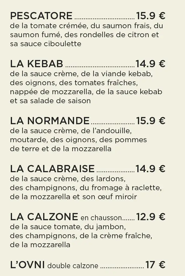 les pizza du restaurant cesar à langueux